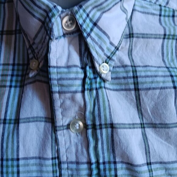 Vintage 1960's Sanforized Plaid Shirt Mens Small Washington Dee Cee Plaid Indy - Picture 2 of 9